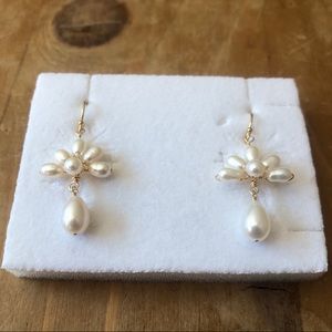 Handmade Freshwater Pearl Bridal Earrings